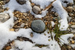 Google Pixel 6 Pro - Aufnahme - Steine im Schnee